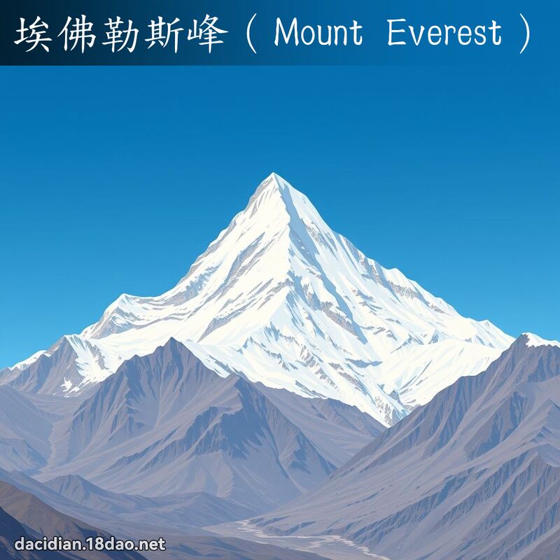 埃佛勒斯峰（Mount Everest） - 國語大辭典配圖