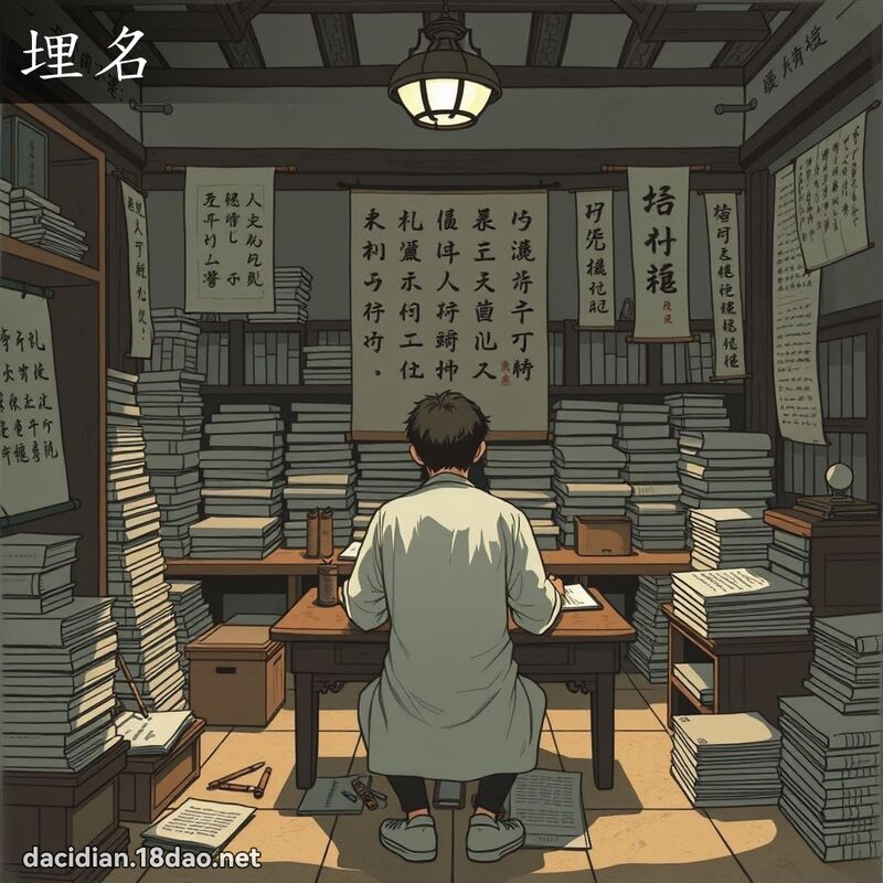 埋名 - 國語大辭典配圖