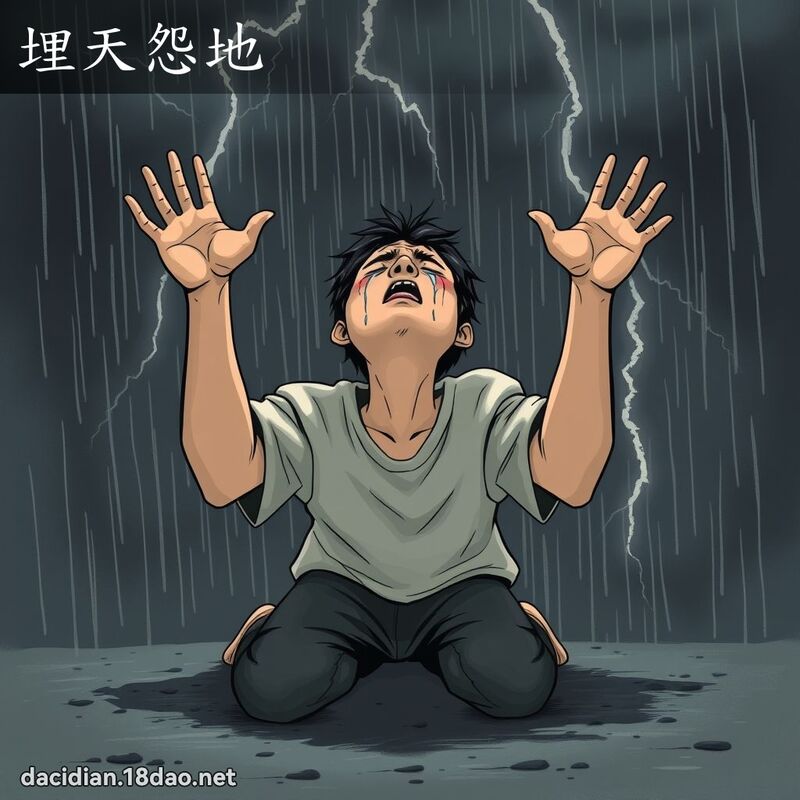 埋天怨地 - 国语大辞典配图