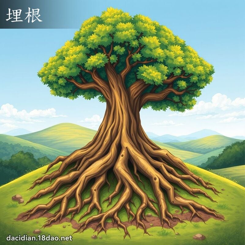 埋根 - 國語大辭典配圖
