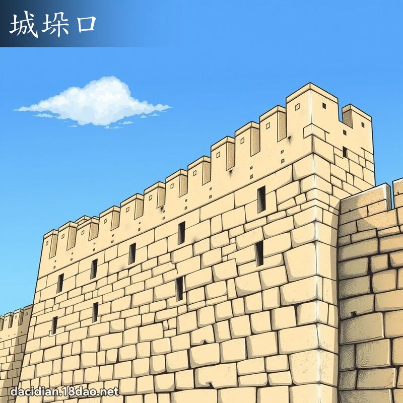 城垛口 - 國語大辭典配圖