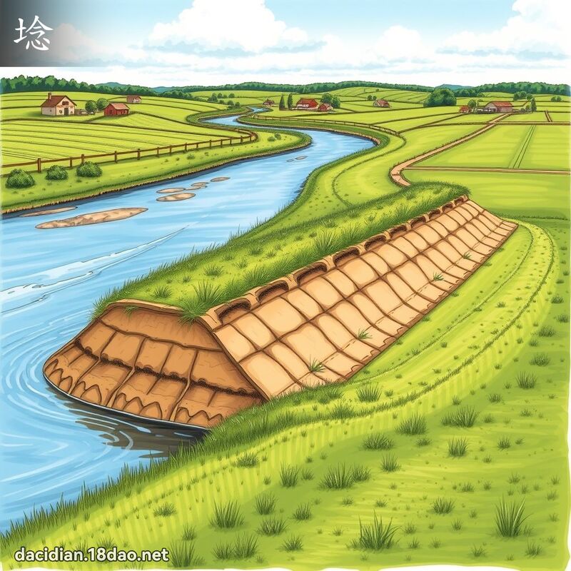 埝 - 國語大辭典配圖