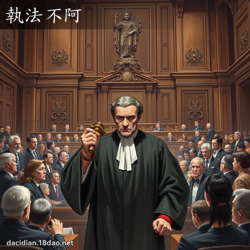 執法不阿 - 國語大辭典配圖