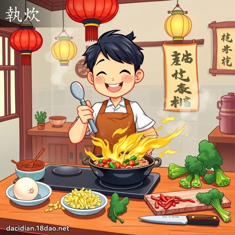 執炊 - 國語大辭典配圖