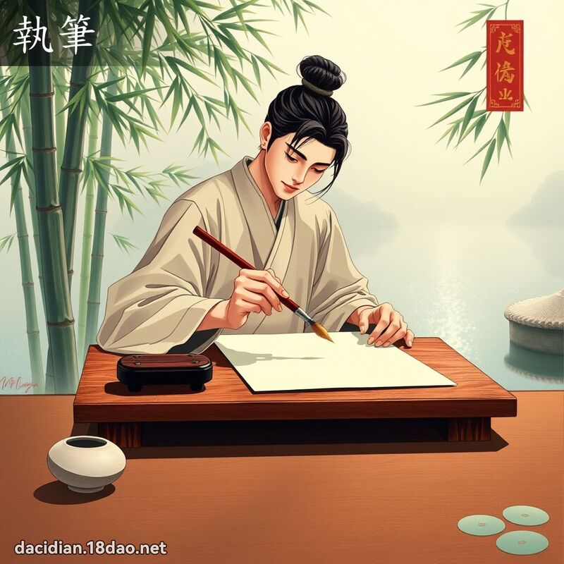 執筆 - 國語大辭典配圖
