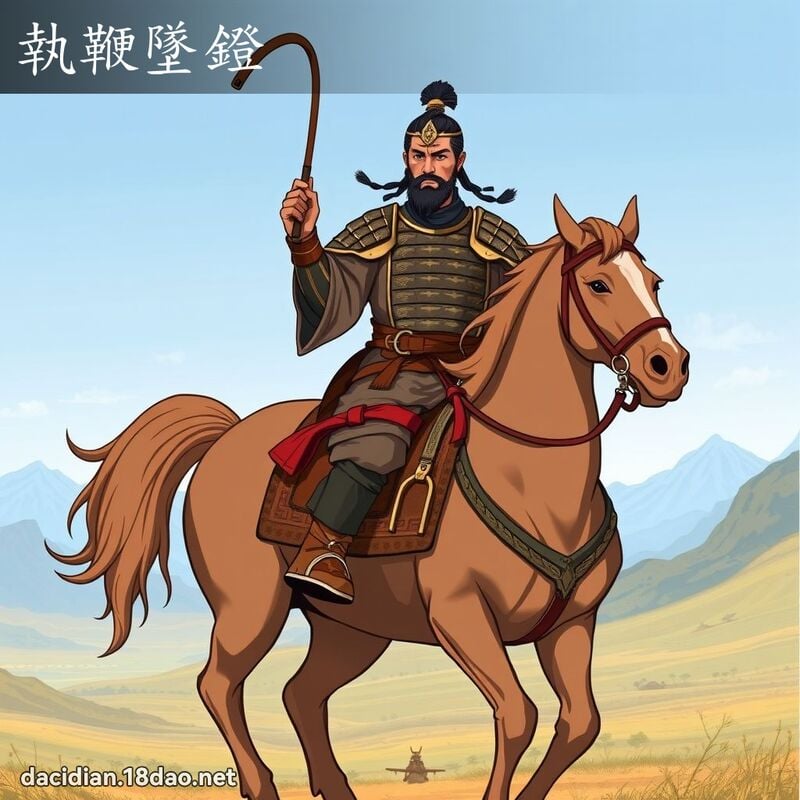 執鞭墜鐙 - 國語大辭典配圖