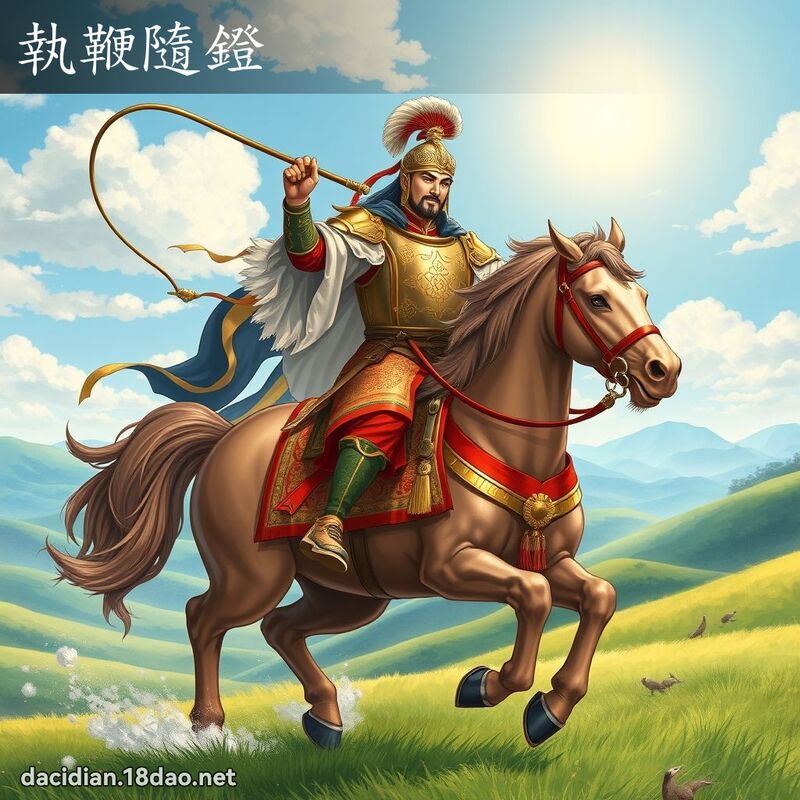 執鞭隨鐙 - 國語大辭典配圖