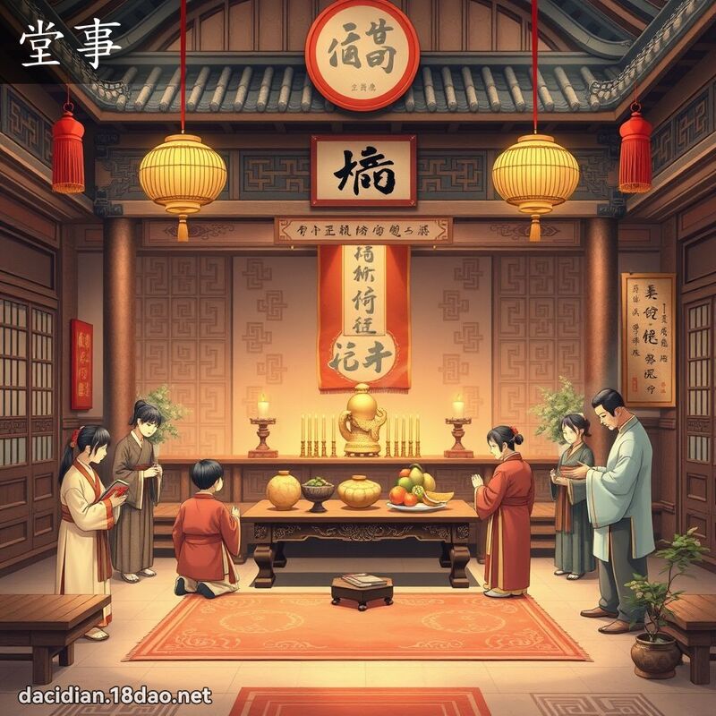 堂事 - 國語大辭典配圖