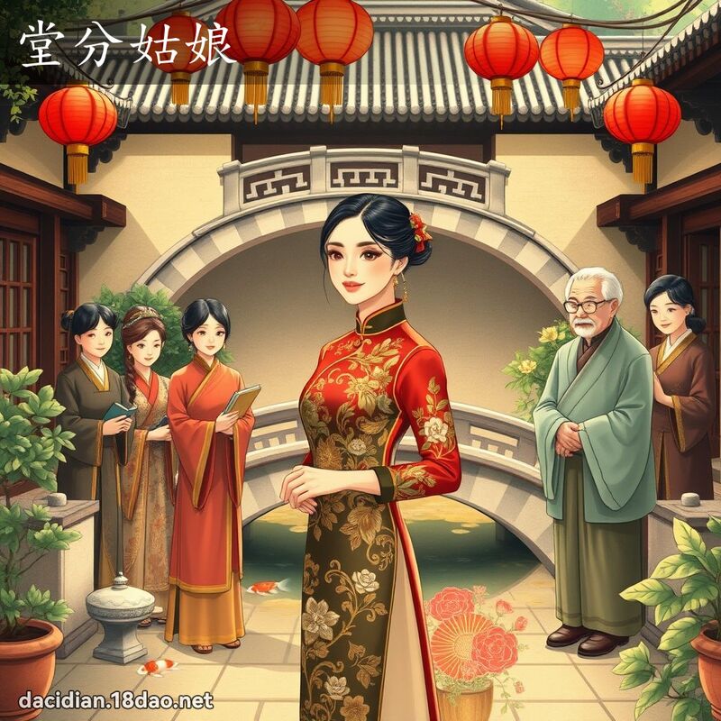 堂分姑娘 - 国语大辞典配图
