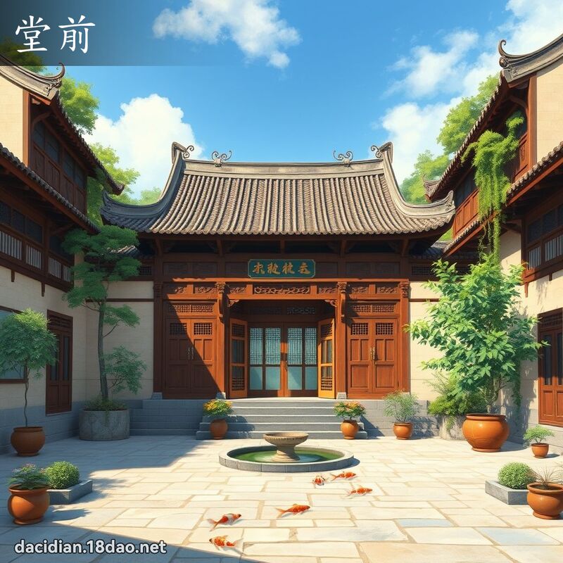 堂前 - 國語大辭典配圖