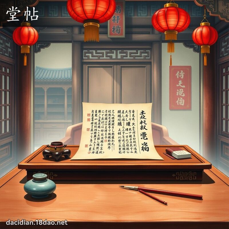 堂帖 - 國語大辭典配圖