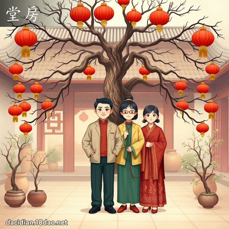 堂房 - 國語大辭典配圖