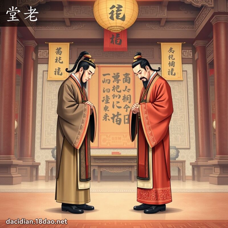 堂老 - 國語大辭典配圖