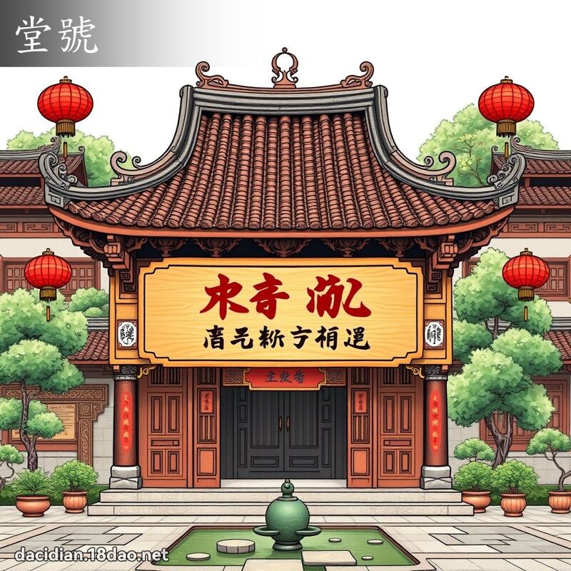 堂號 - 國語大辭典配圖