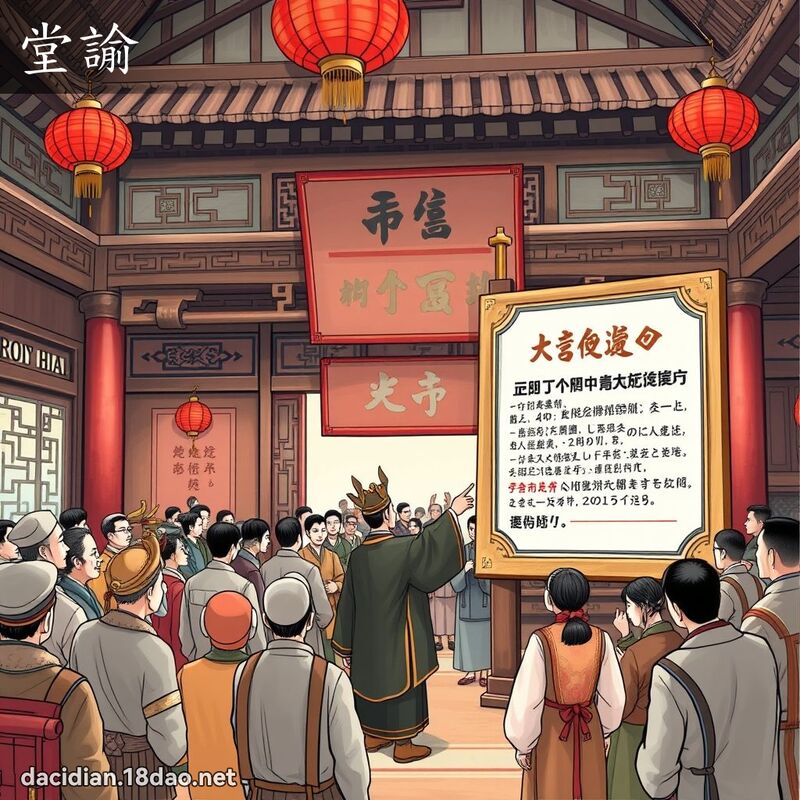 堂諭 - 國語大辭典配圖