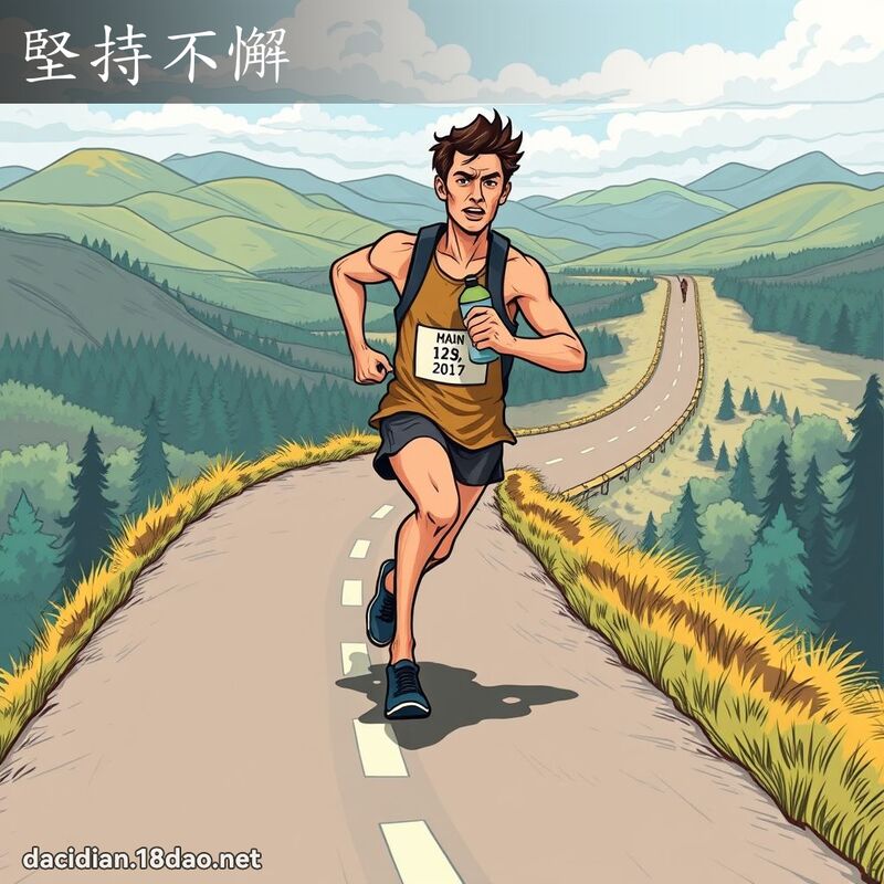 堅持不懈 - 國語大辭典配圖