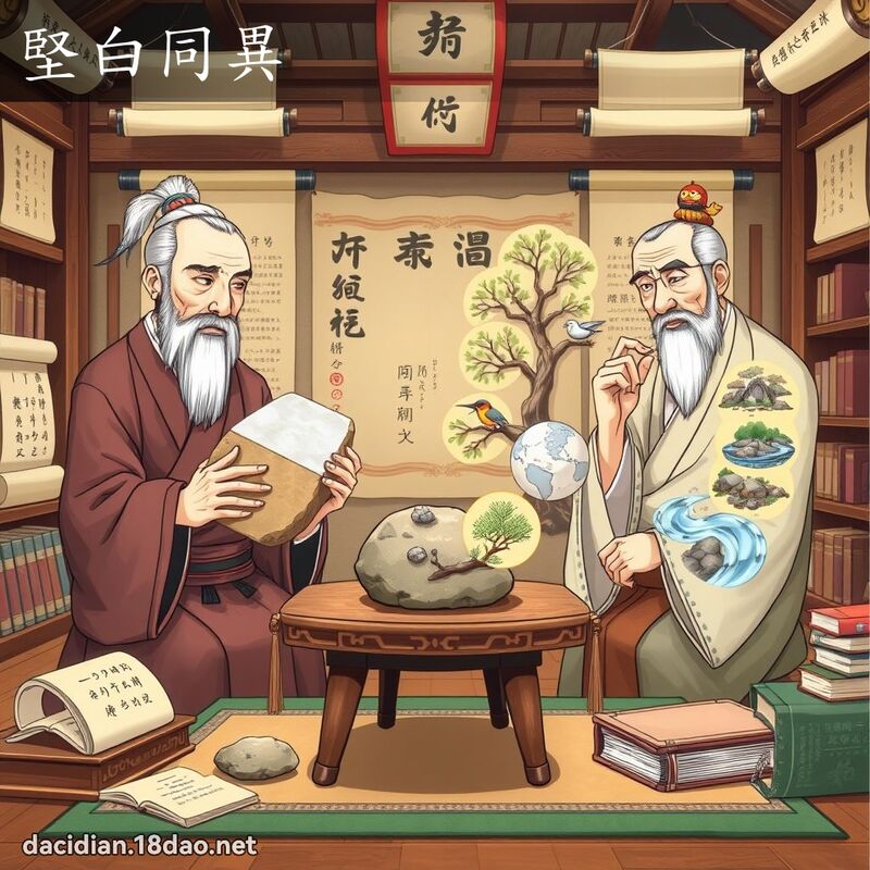 坚白同异 - 国语大辞典配图
