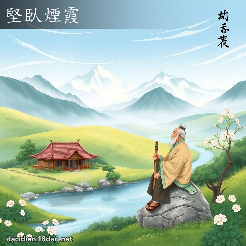 堅臥煙霞 - 國語大辭典配圖