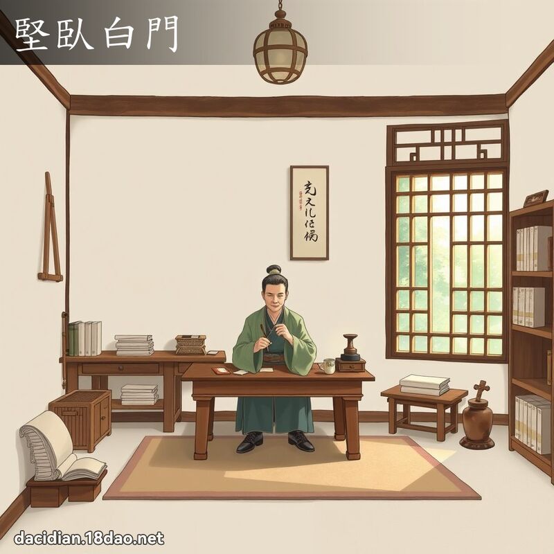坚臥白门 - 国语大辞典配图