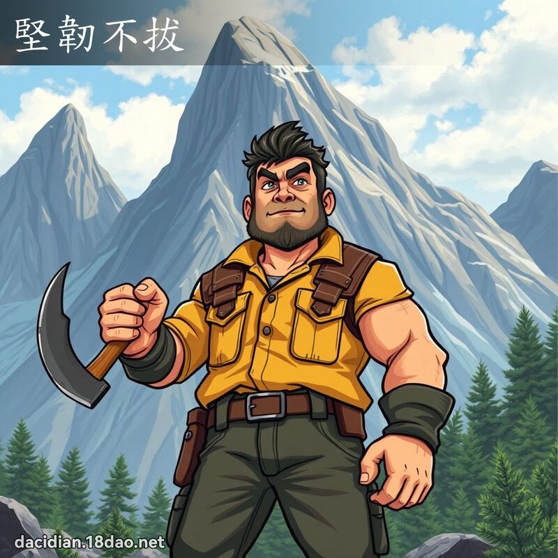 堅韌不拔 - 國語大辭典配圖