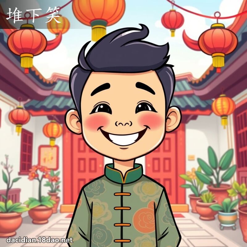 堆下笑 - 国语大辞典配图
