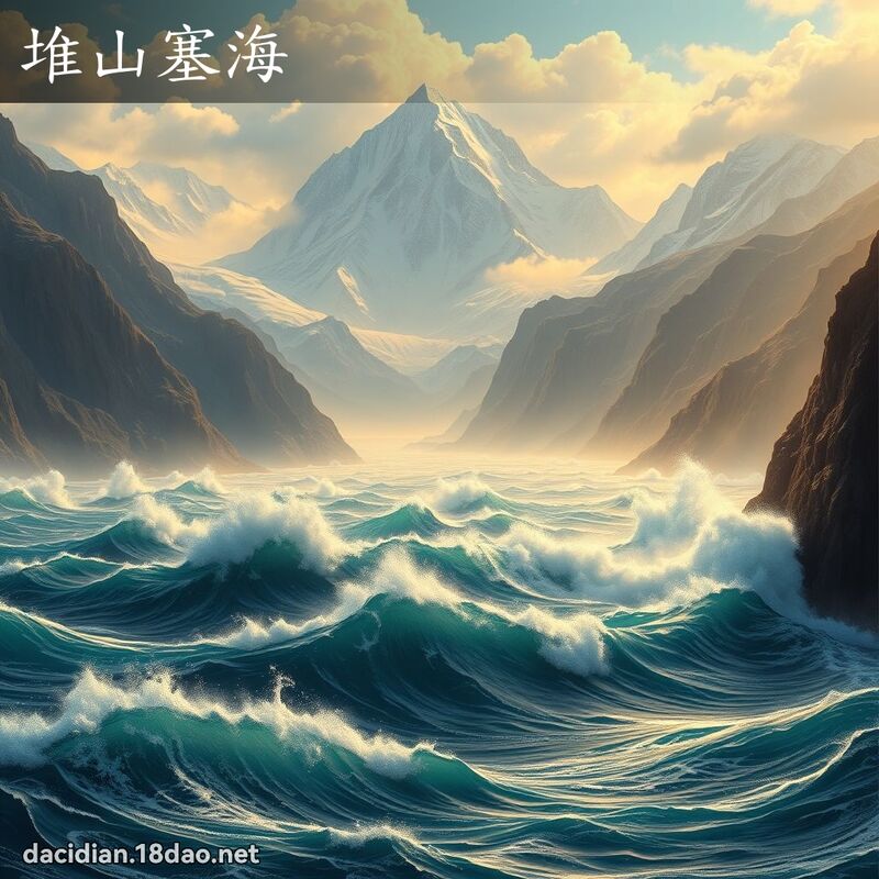 堆山塞海 - 國語大辭典配圖