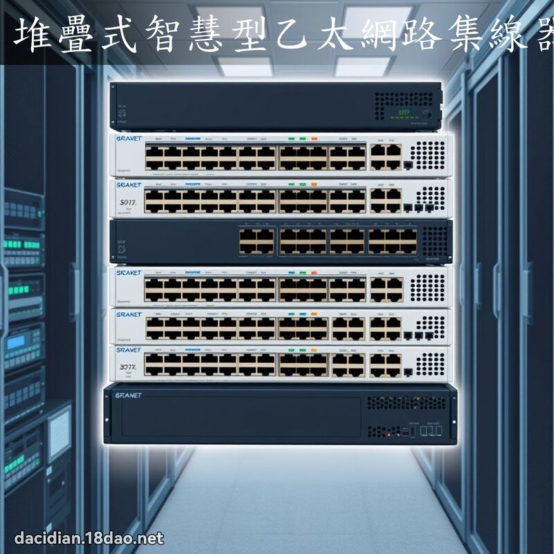 堆叠式智慧型乙太网路集线器 - 国语大辞典配图