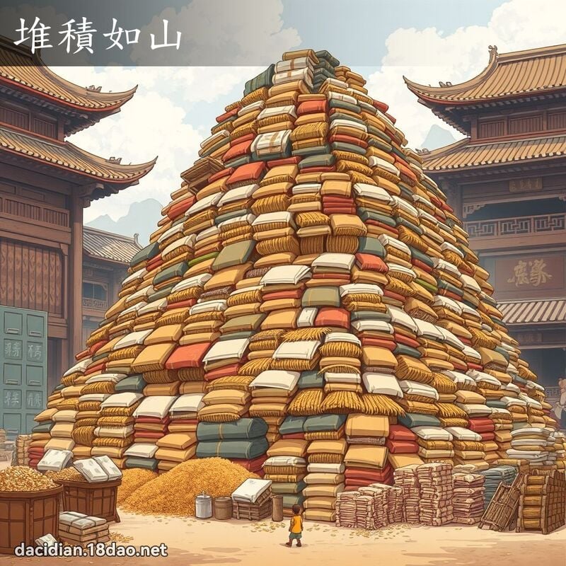 堆積如山 - 國語大辭典配圖