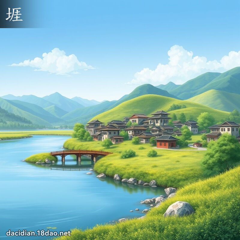 堐 - 國語大辭典配圖