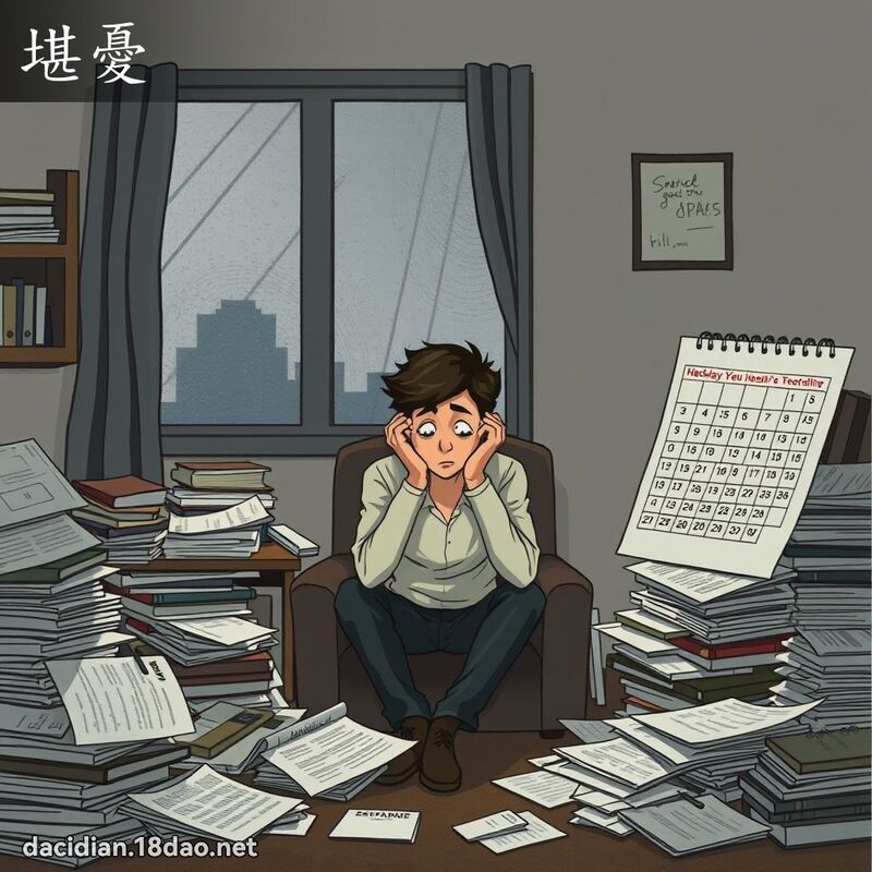 堪忧 - 国语大辞典配图