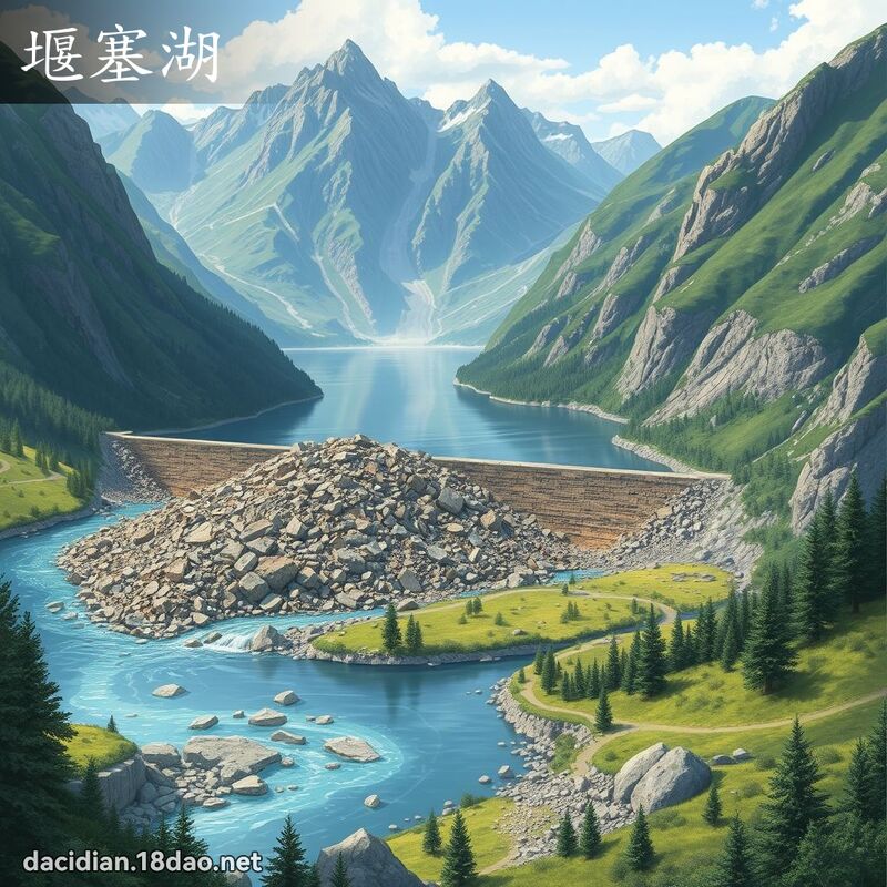 堰塞湖 - 国语大辞典配图
