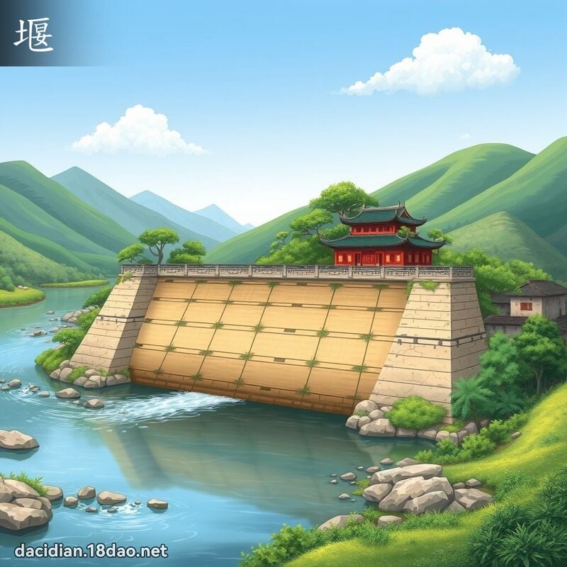 堰 - 國語大辭典配圖