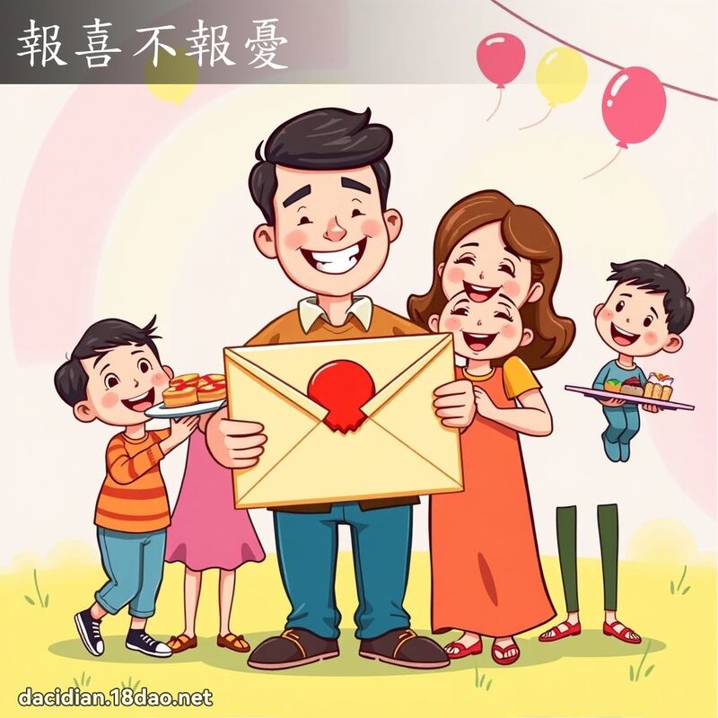 報喜不報憂 - 國語大辭典配圖