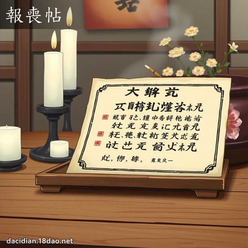 报丧帖 - 国语大辞典配图