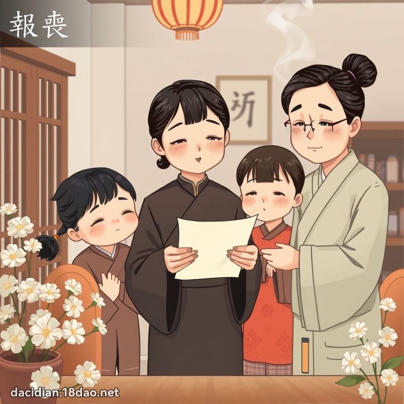报丧 - 国语大辞典配图