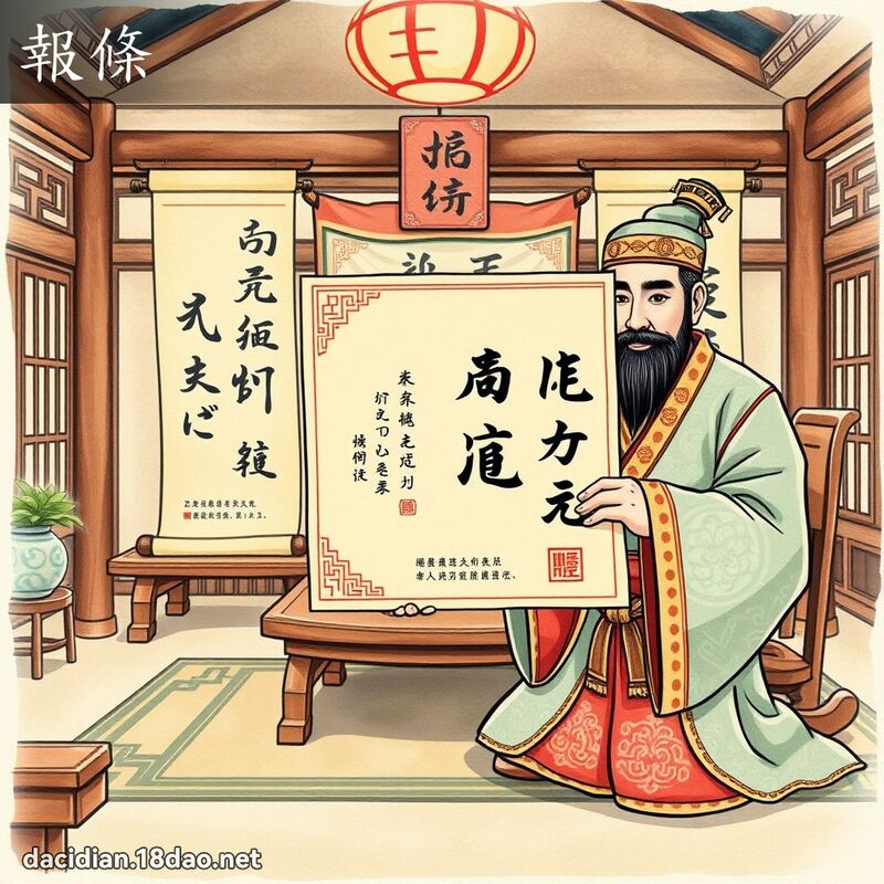 報條 - 國語大辭典配圖