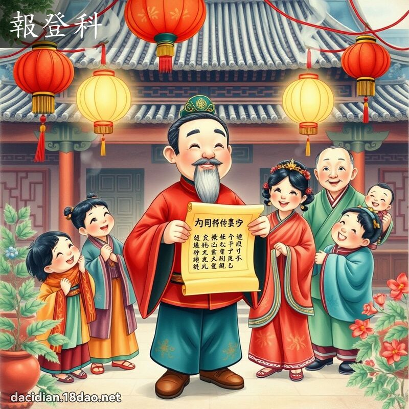 报登科 - 国语大辞典配图