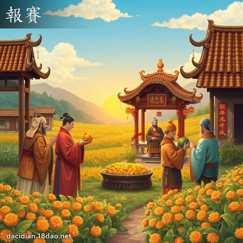 报赛 - 国语大辞典配图