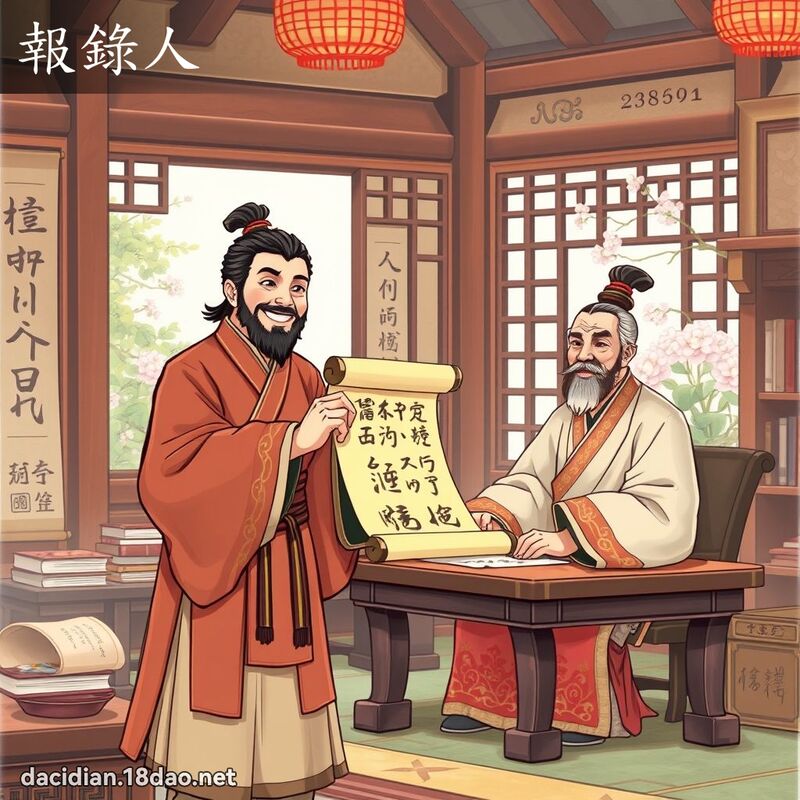 报录人 - 国语大辞典配图