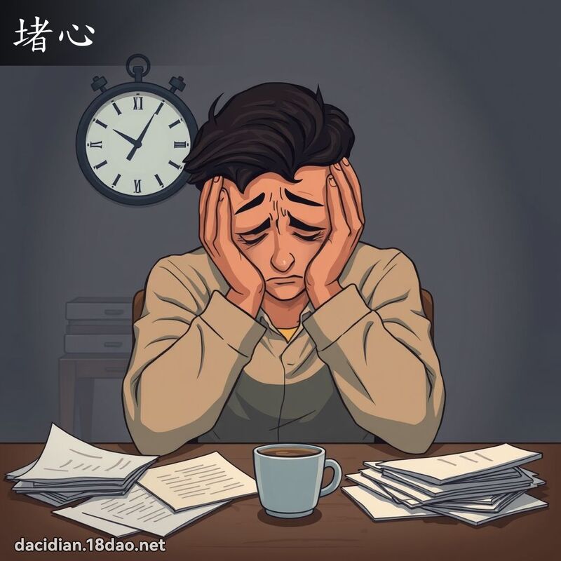 堵心 - 国语大辞典配图