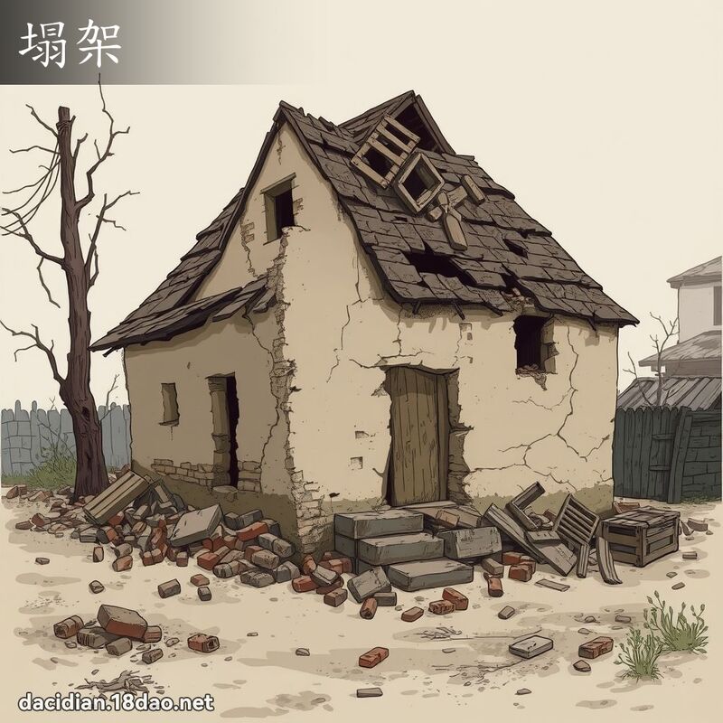 塌架 - 国语大辞典配图