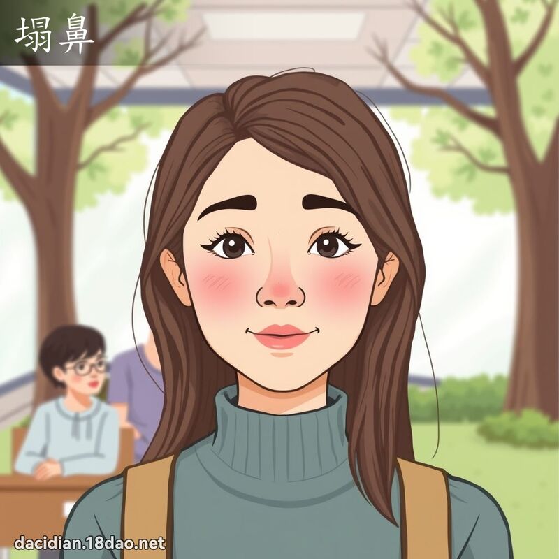 塌鼻 - 國語大辭典配圖