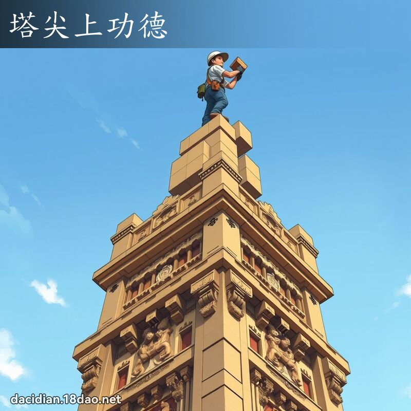 塔尖上功德 - 国语大辞典配图