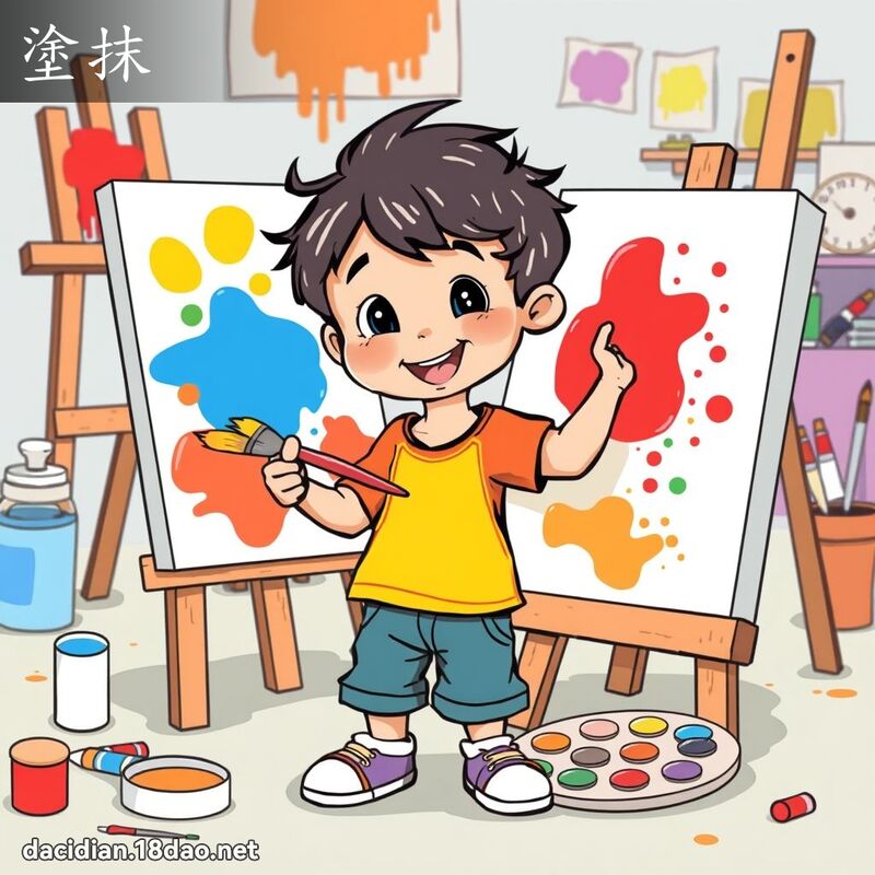涂抹 - 国语大辞典配图