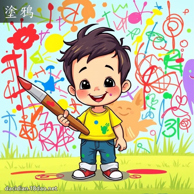 塗鴉 - 國語大辭典配圖
