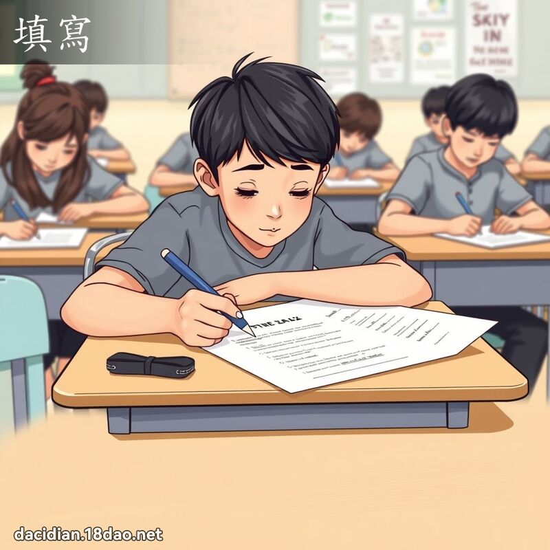 填写 - 国语大辞典配图
