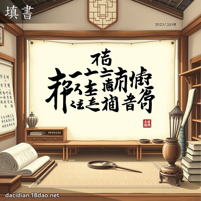 填書 - 國語大辭典配圖