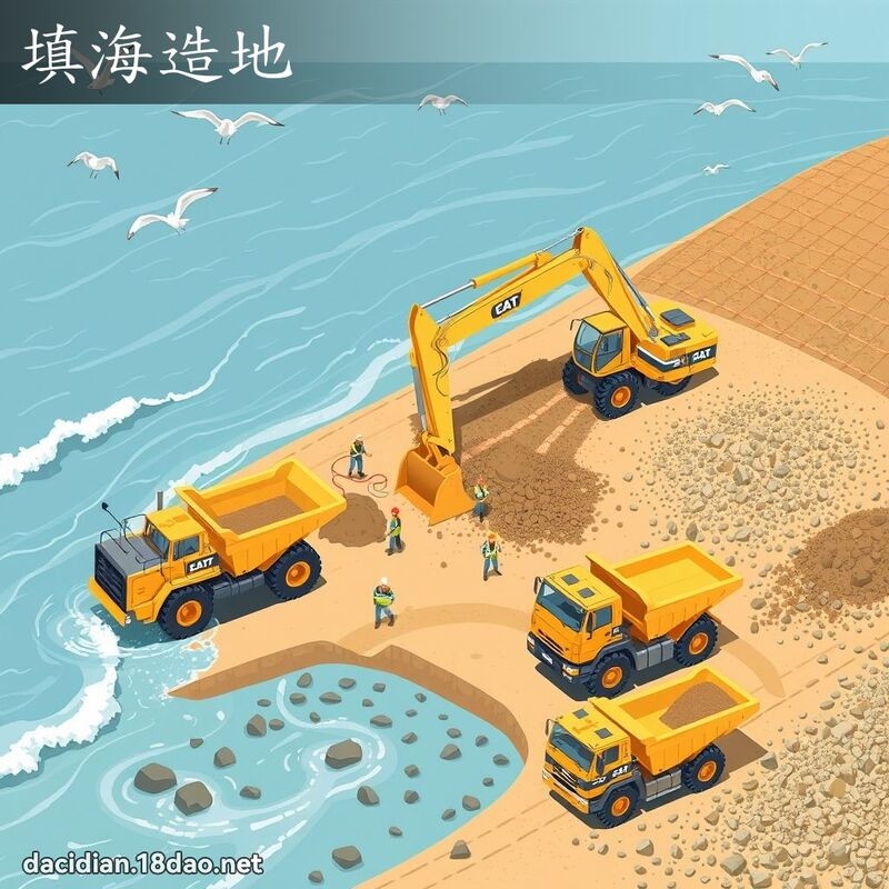 填海造地 - 國語大辭典配圖