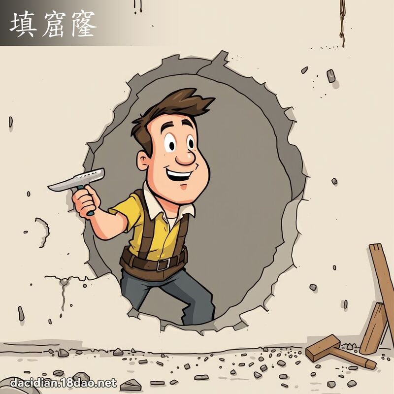 填窟窿 - 國語大辭典配圖