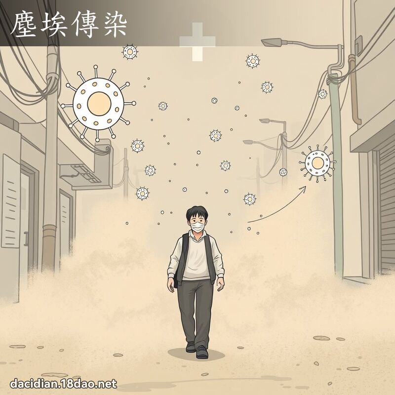 塵埃傳染 - 國語大辭典配圖